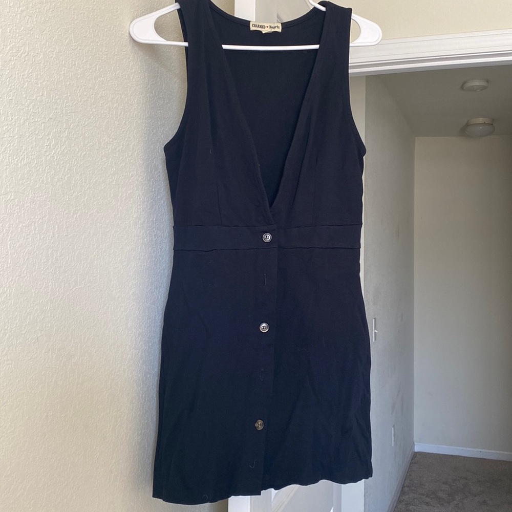 Button Down Black Dress